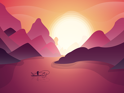 Vietnam Sunset design illustration vector