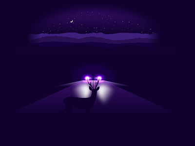 Deer in Headlights design illustration vector