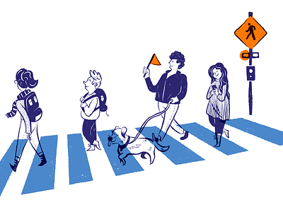 crosswalk safety illustration