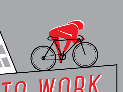 Bike To Work Tee apparel bike tee vector work