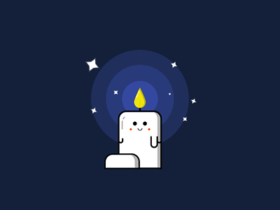 Happy Candle 🕯 illustrator vector
