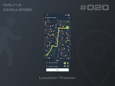 Daily UI - #020 - Location Tracker 020 daily 100 daily 100 challenge dailyui location tracker uidesign