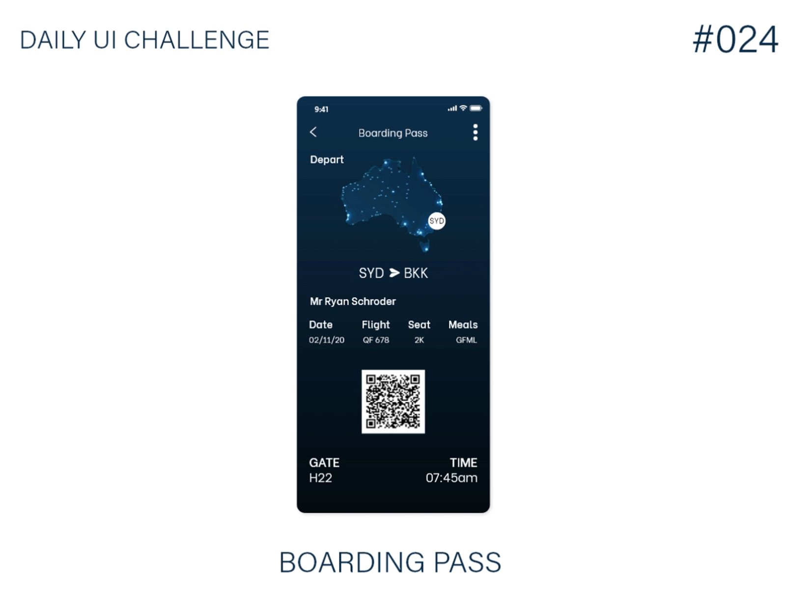 DailyUI - #024 - Boarding Pass