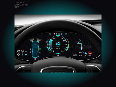 Daily UI 034 - Car Interface 034 car car dashboard daily 100 daily 100 challenge dailyui dashboard ui vehicle