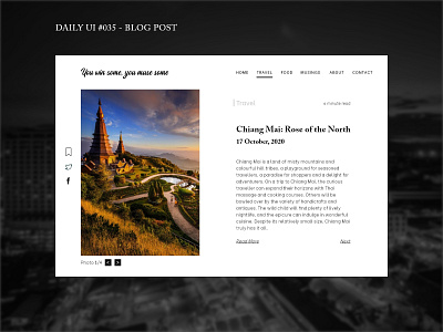 Daily Ui 035 - Blog Post