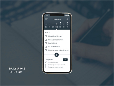 Daily UI 042 - Checklist 042 checklist daily 100 daily 100 challenge dailyui reminder app to do list ui