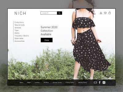 Daily Ui 053 - Header Navigation 053 bangkok daily 100 daily 100 challenge dailyui dresses fashion website header design ui womens fashion