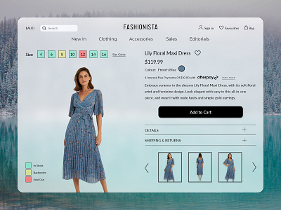 Daily UI 096 - In Stock 096 clothing label daily 100 daily 100 challenge dailyui e commerce shop fashion in stock ui