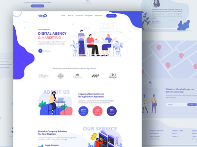 virgo || Landing Page agency agency branding agency landing page agency website branding clean design illustration psd startup startup marketing template ui ux