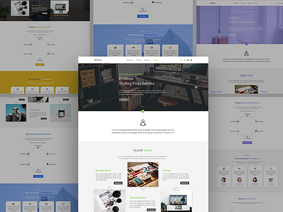 3drops - Clean & Universal PSD Template creative creative agency creative portfolio landing page marketing minimal modern multi purpose psd template template theme ui design