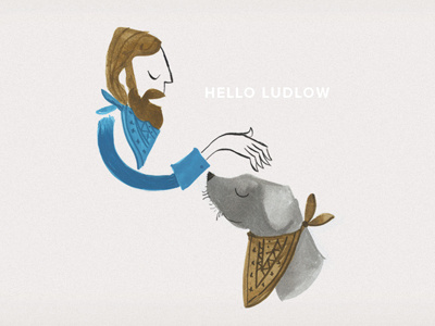 Hello Ludlow gouache illustration ludlow