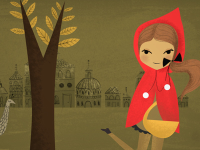 Little Red Riding Hood bird girl illustration ludlow kingsley roxanne daner top secret tree yoursroxanne