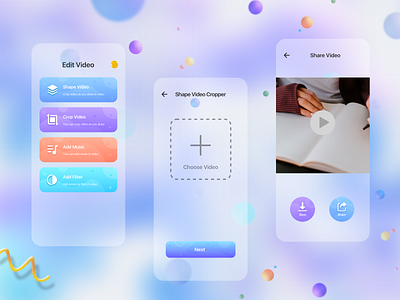 Video Editor App app design ui