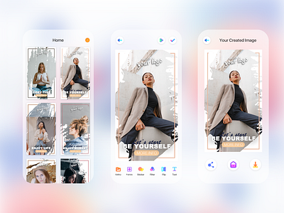 Story Template App app design typography ui