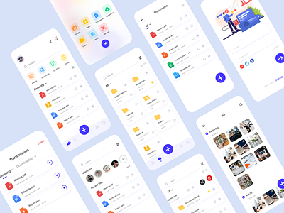 File Management app design minimal ui ux