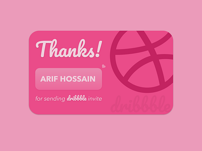 Thanks! first shot hello dribbble invite thanks