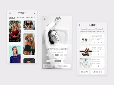 Elegant - Fashion Store App Design