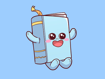 book 1 book book mascot books cute cute illustration cuteilustration illustration mascot