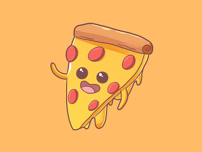 Pizza art cute cute illustration design drawing fastfood food illustration illustration mascot pizza illustration pizza logo