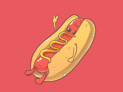 Sausage art cute cute illustration cute mascot design drawing food illustration illustration mascot sausage