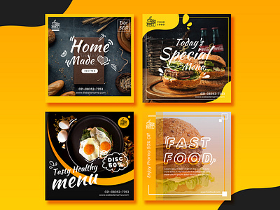 Ig feed banner black design feed design food instagram instagram feed instagram post layout pamflet pitchdeck social media social media design templates web banner yellow