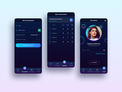 Tournament App Design by Dasha_Obrazchikova on Dribbble