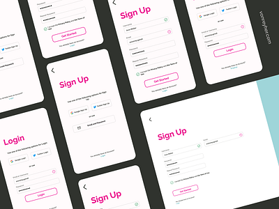 Login and SignUp Screen - Daliy UI #DailyUI #001