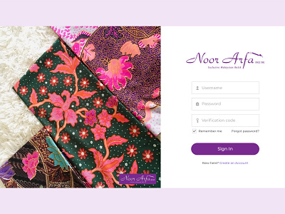 NoorArfa Login Page