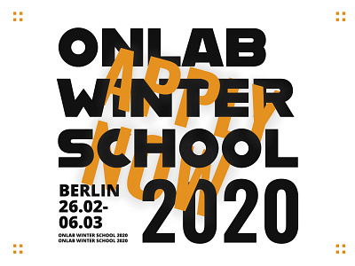 Onlab Winter School 2020 art design designer graphic post trending tutorial typogaphy
