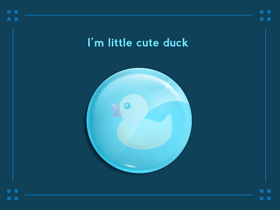 Little Cute Duck 3d animal cutedesign cuteduck designer duck effect graphic pratice shine trend tutorial