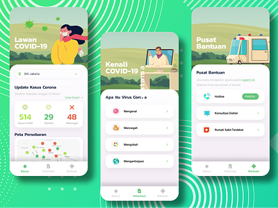 COVID-19 Info Apps Design coronavirus covid 19 covid19 indonesia ui uidesign uiux ux