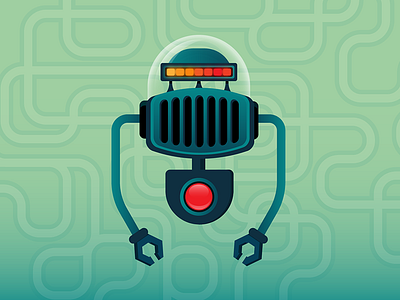 Floating Robot android bots illustration illustrator pathways robot