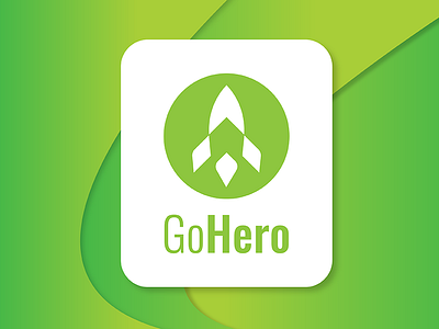 GoHero Logo design hero illustrator logo rocket