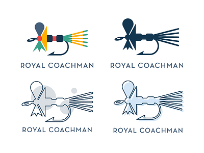 Royal Coachman Logo art brand identity branding fly fly fishing illustration illustrator logo royal