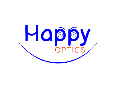 Happy optics logo design branding design flat icon illustration logo logo design minimalist photoshop vector