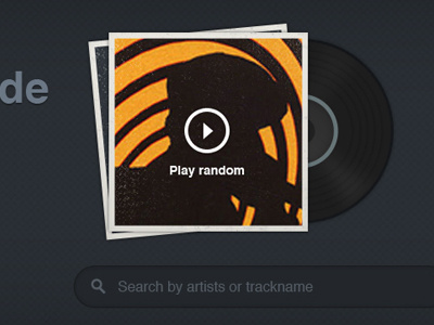 Play random interface music player record search vinyl