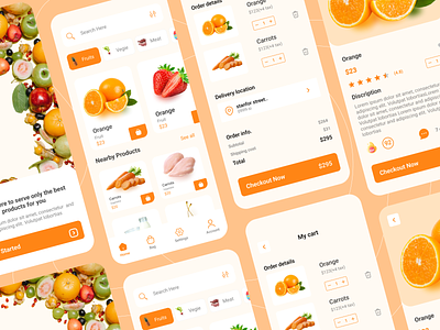 Grocery app design app design design figma grocery grocery app grocery app ui grocery ui mobile app design ui ui ux