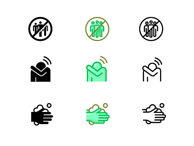 Icons covid 3 styles