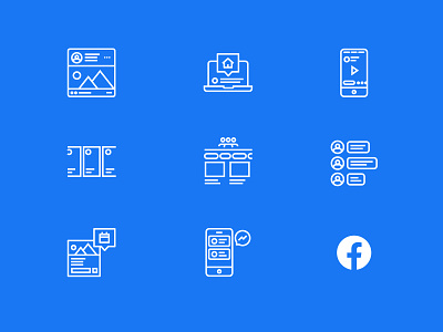 Facebook Elements Icons comments facebook facebook ads facebook events feed groups home icon icon design icon set messager story