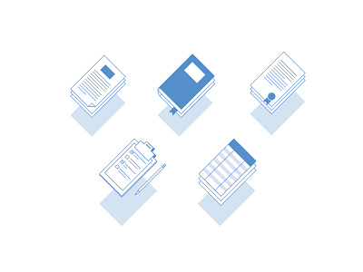 3D icons Types of Documents