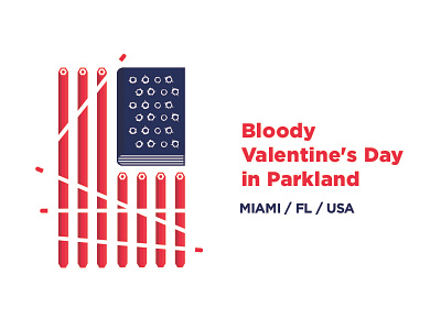 Bloody Valentine S Day In Parkland day flag florida miami parkland school shooting usa valentines