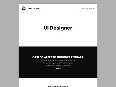 Portfolio design portfolio ui ux web webdesign website white white and black