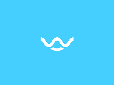 Wave animation app branding design flat icon illustration logo minimal vector