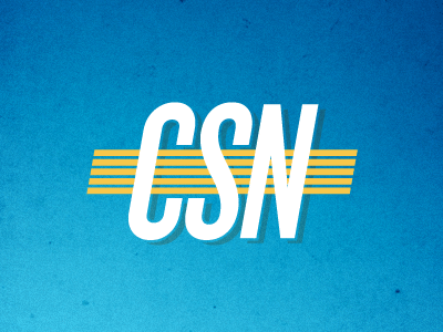 Cowboy State News Logo blue branding condensed knockout narrow news sports stripes wyoming yellow