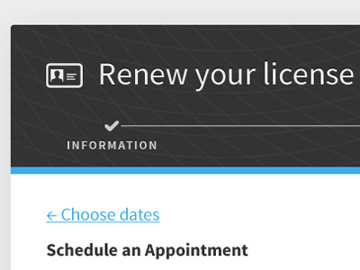 License Renewal Process dmv government ui ux