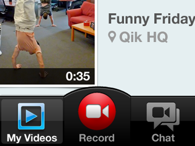 Qik Social Video Feed iphone qik skype social feed video conect video recording