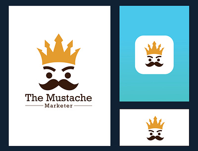 Mustache Logo, Mustache and Beard Logo brand design brand identity branding bread logo colorful logo graphic design logo logo design minimal technology logo