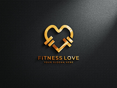 Fitness Love Logo Design logo