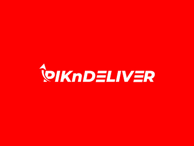 PIKnDELIVER Word-mark Delivery Company Logo Design