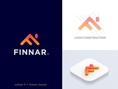 Letter F + Smart Home Logo